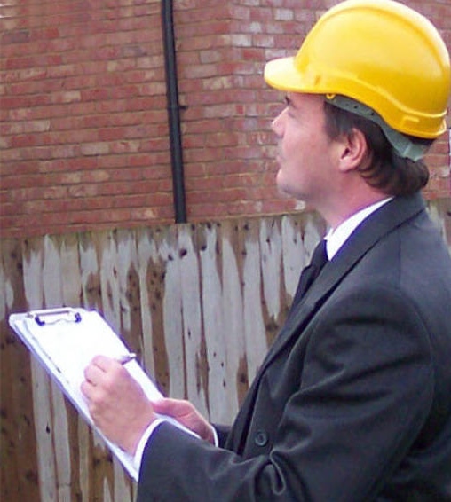 Surveyor with clipboard